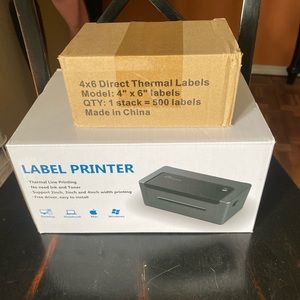 Thermal label printer with labels
